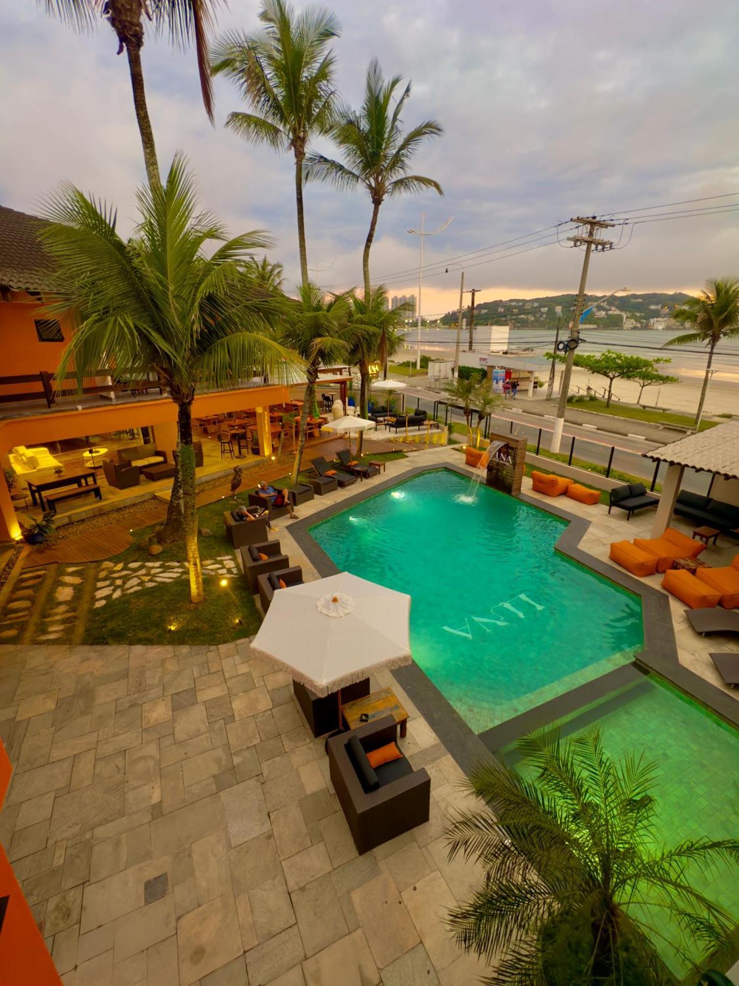 Luna Hotel Boutique - Frente A Praia Guarujá Eksteriør billede