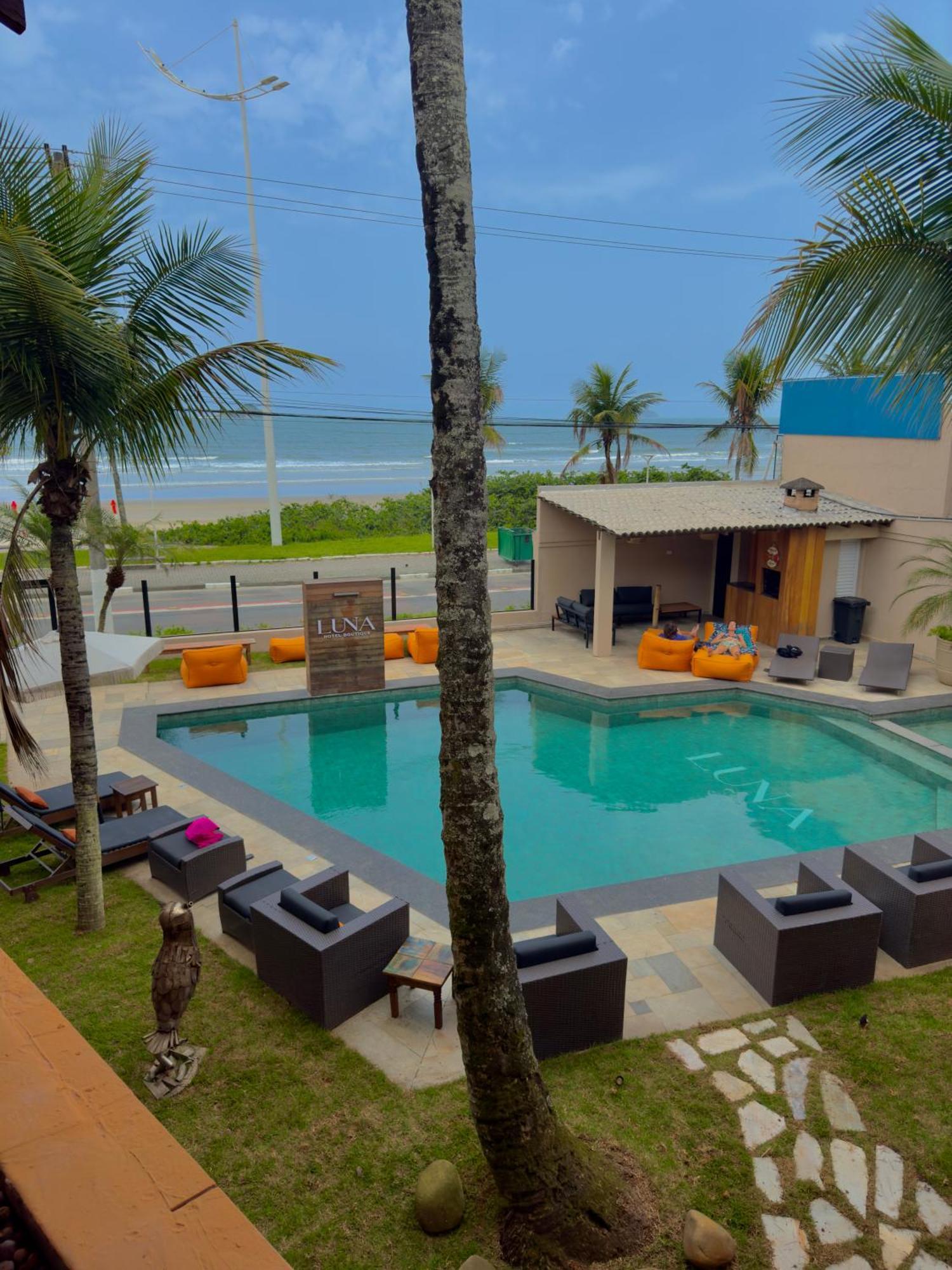 Luna Hotel Boutique - Frente A Praia Guarujá Eksteriør billede